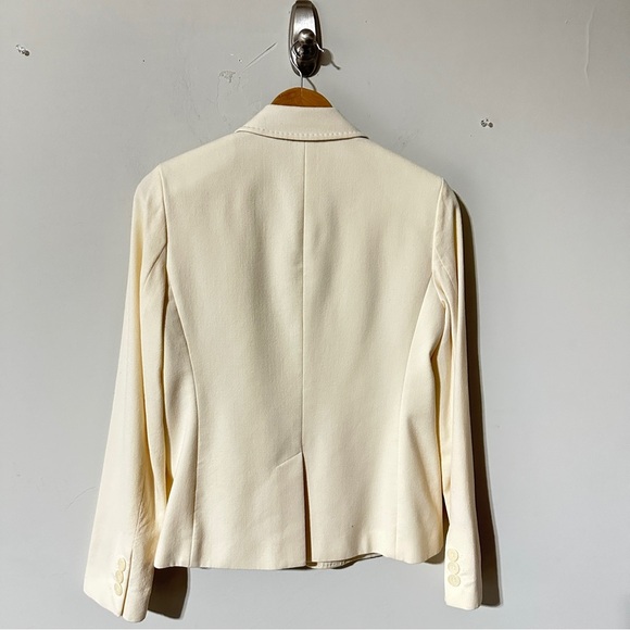 Talbots Women’s Blazer Jacket – Size 6 – Cream White Wool Blend - Picture 2 of 6
